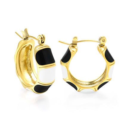 ZANORA  - C-Shaped Bamboo Drip Earring