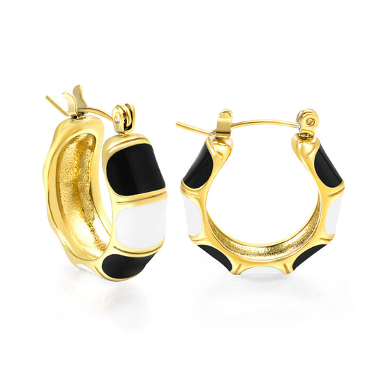 ZANORA  - C-Shaped Bamboo Drip Earring