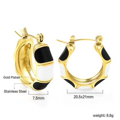 ZANORA  - C-Shaped Bamboo Drip Earring