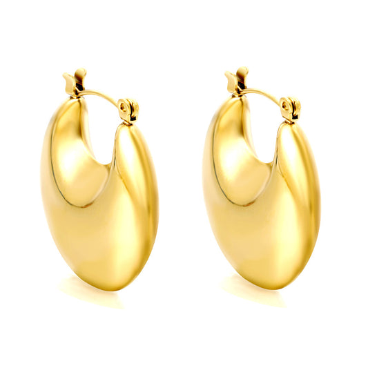 ZANORA  - Hollow Fat Moon Earring