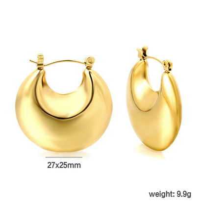 ZANORA  - Hollow Fat Moon Earring