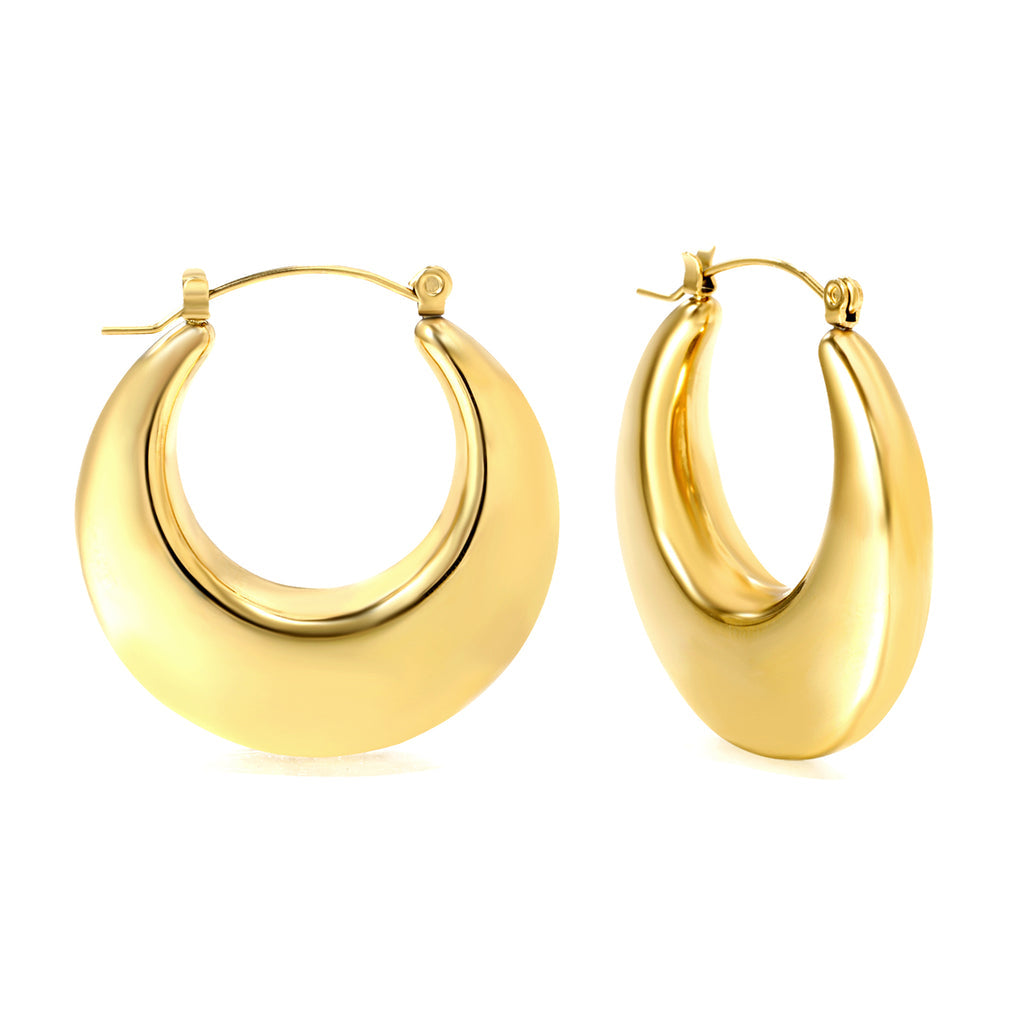 ZANORA  - Crescent Hollow Moon Earring