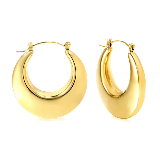 ZANORA  - Crescent Hollow Moon Earring