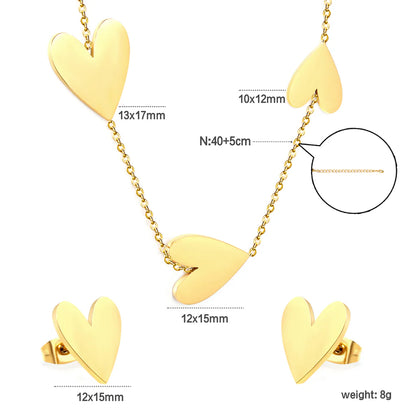 ZANORA Amara Hearts - Peach Heart Jewelry Set