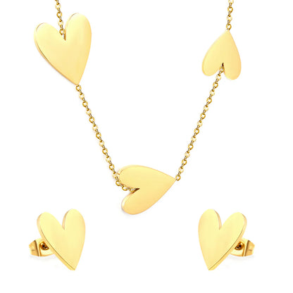 ZANORA Amara Hearts - Peach Heart Jewelry Set