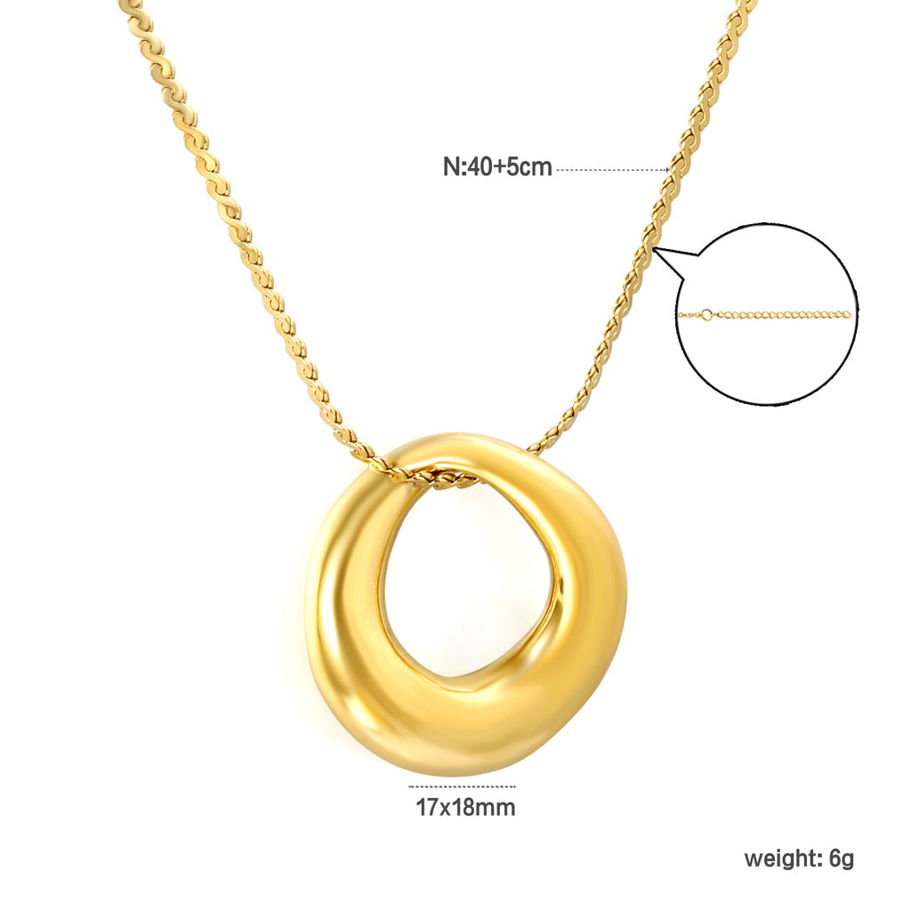 ZANORA Eterna Arc - Irregular Arc Pendant Necklace