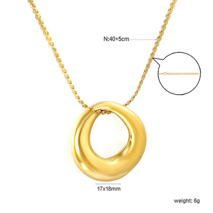 ZANORA Eterna Arc - Irregular Arc Pendant Necklace