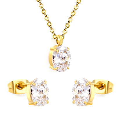 ZANORA Layali Noor - Oval Zirconium Jewelry Set