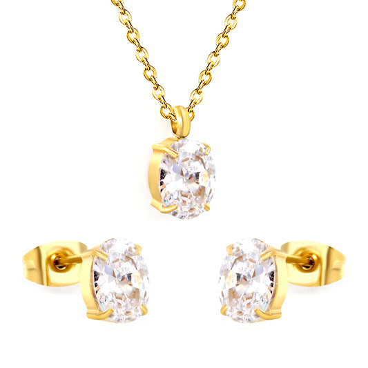 ZANORA Layali Noor - Oval Zirconium Jewelry Set