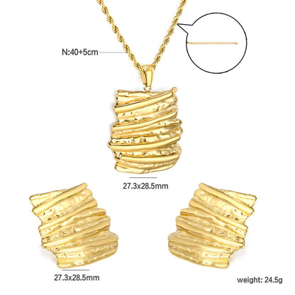 Zanora Golden Bark - Bark Jewelry Set