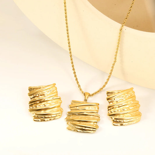Zanora Golden Bark - Bark Jewelry Set