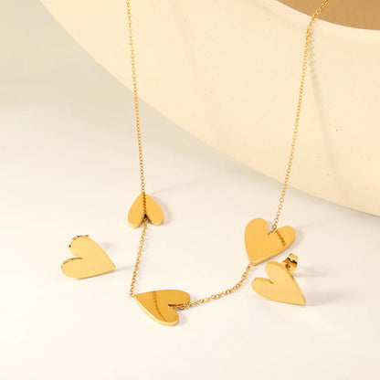 ZANORA Amara Hearts - Peach Heart Jewelry Set