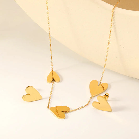 ZANORA Amara Hearts - Peach Heart Jewelry Set
