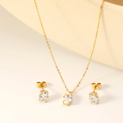 ZANORA Layali Noor - Oval Zirconium Jewelry Set