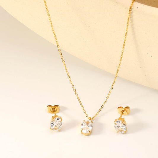 ZANORA Layali Noor - Oval Zirconium Jewelry Set