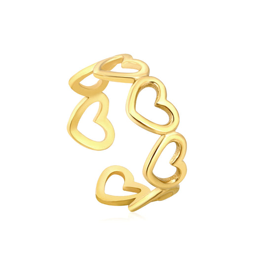 ZANORA Cuorina - Adjustable Size Vintage Open Band Ring