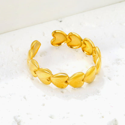 ZANORA Amorette - Adjustable Size Dramatic Heart Open Ring