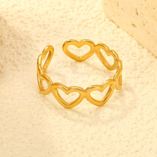 ZANORA Cuorina - Adjustable Size Vintage Open Band Ring