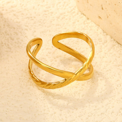 ZANORA Spiralis - Adjustable Size Open Elevated Wide Band Ring