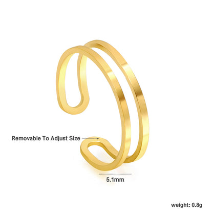 ZANORA Duara - Size Adjustable Double Layered Ring