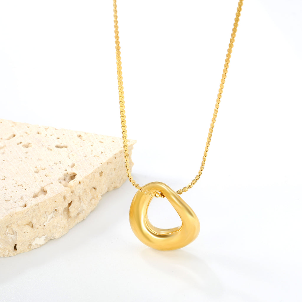ZANORA Eterna Arc - Irregular Arc Pendant Necklace