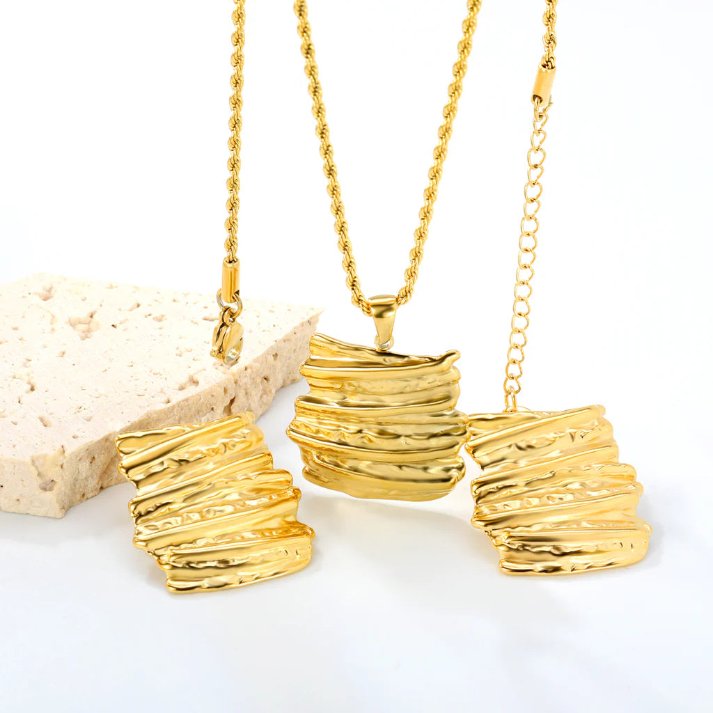 Zanora Golden Bark - Bark Jewelry Set