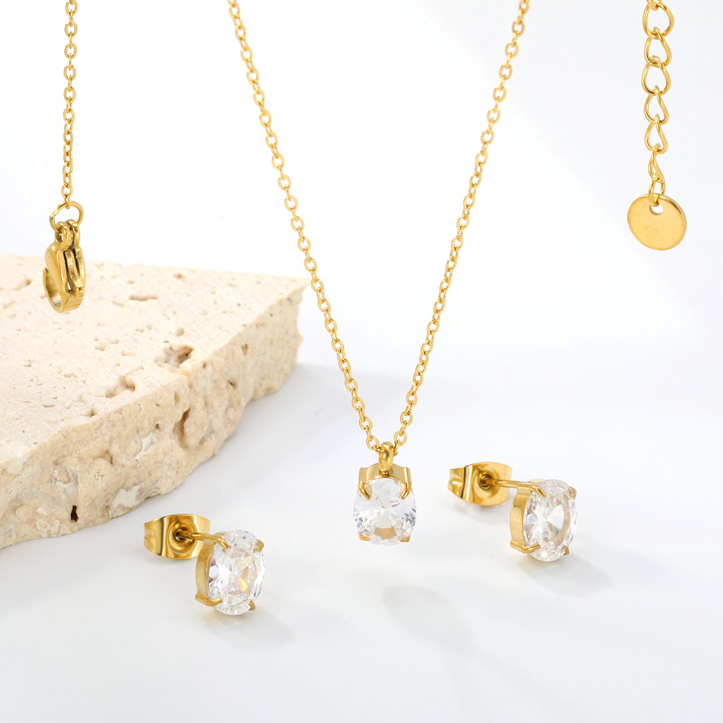 ZANORA Layali Noor - Oval Zirconium Jewelry Set