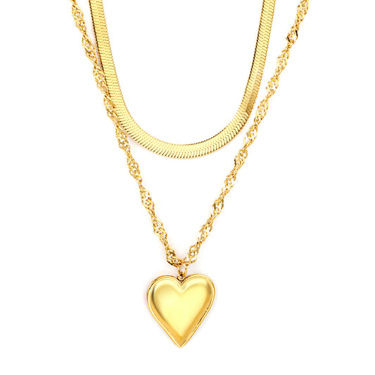 ZANORA - Heart-Shaped Round Tail Necklace