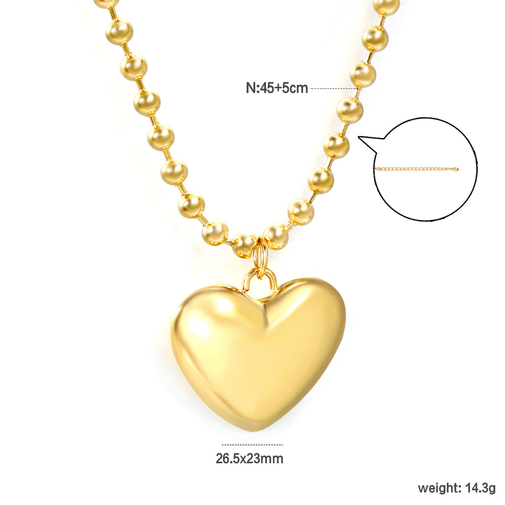 ZANORA Heart Glow - Hollow Heart Pendant Necklace