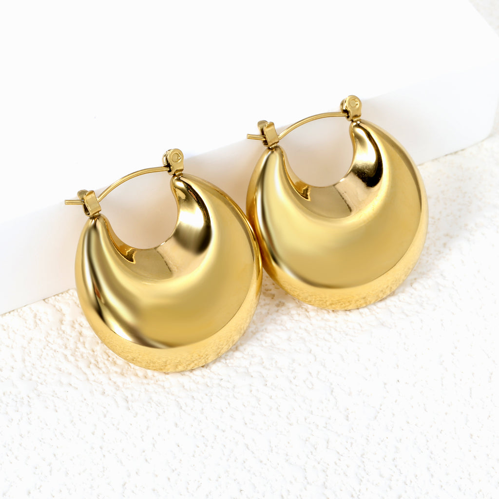 ZANORA  - Hollow Fat Moon Earring
