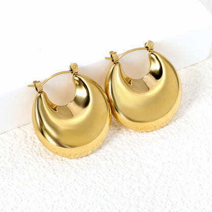 ZANORA  - Hollow Fat Moon Earring