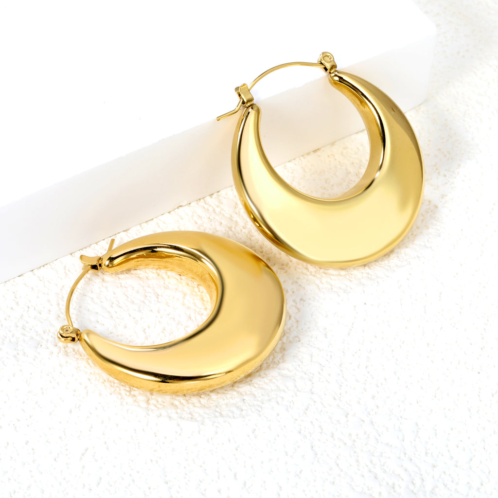 ZANORA  - Crescent Hollow Moon Earring