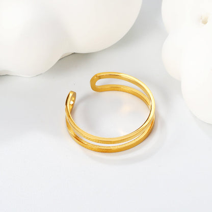 ZANORA Duara - Size Adjustable Double Layered Ring