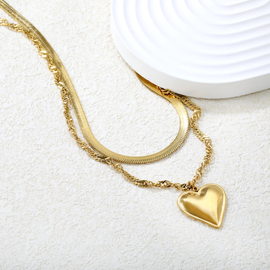 ZANORA - Heart-Shaped Round Tail Necklace