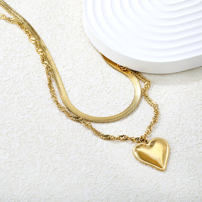 ZANORA - Heart-Shaped Round Tail Necklace