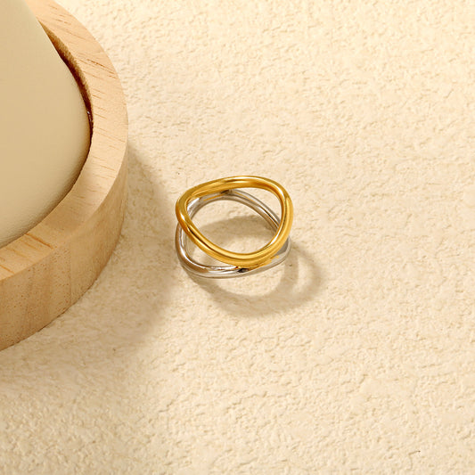 ZANORA Soluna - Size (6) Tone Curved Interlocking Ring