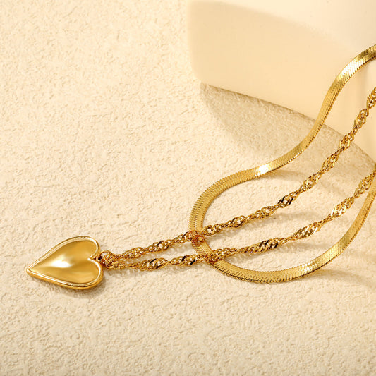 ZANORA - Heart-Shaped Round Tail Necklace