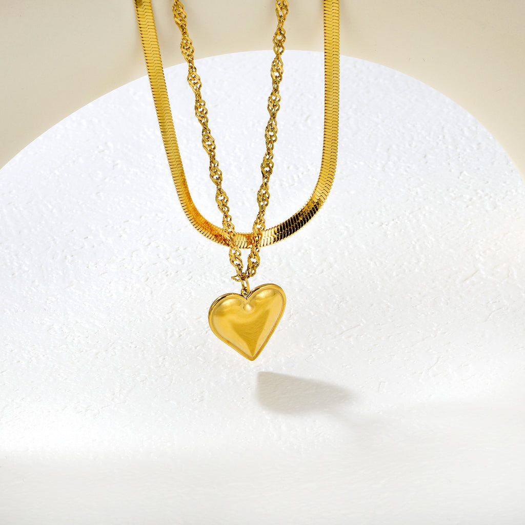ZANORA - Heart-Shaped Round Tail Necklace
