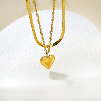 ZANORA - Heart-Shaped Round Tail Necklace