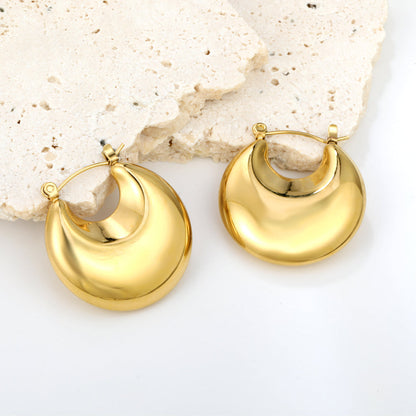ZANORA  - Hollow Fat Moon Earring