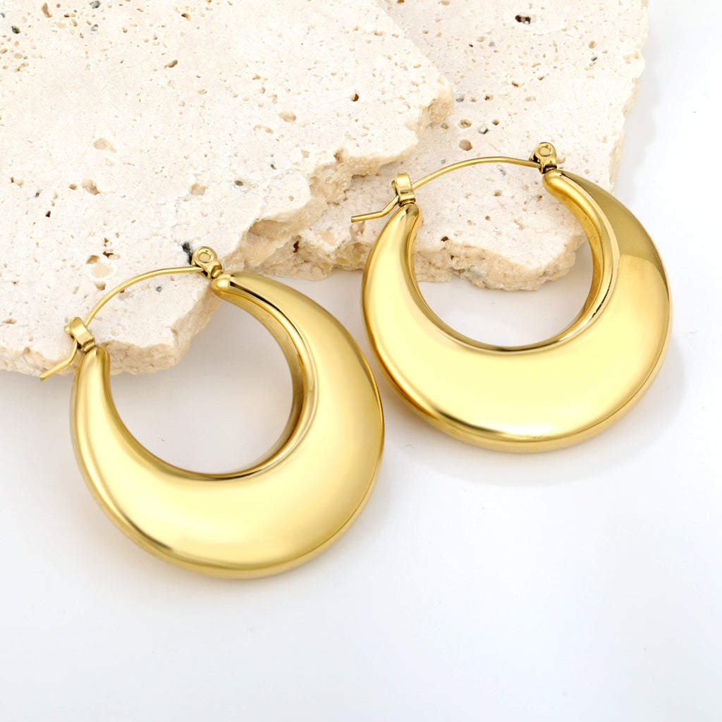 ZANORA  - Crescent Hollow Moon Earring