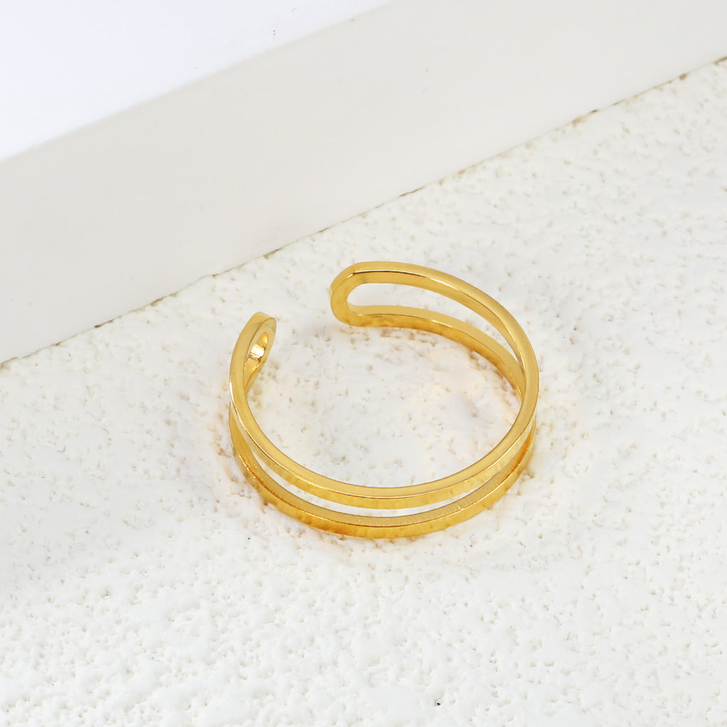 ZANORA Duara - Size Adjustable Double Layered Ring