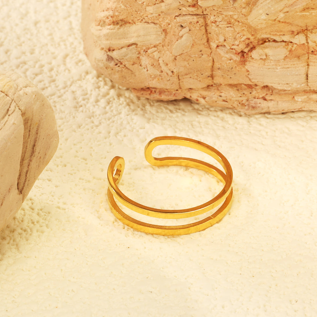 ZANORA Duara - Size Adjustable Double Layered Ring