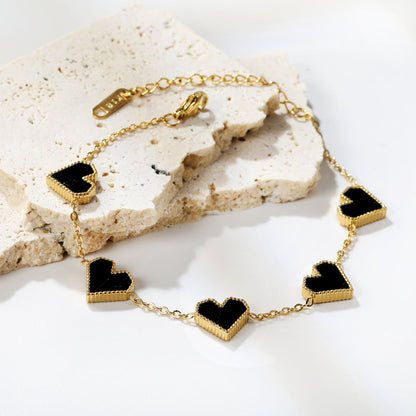 ZANORA - Black Heart Bracelet