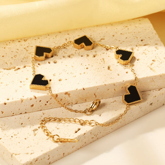 ZANORA - Black Heart Bracelet