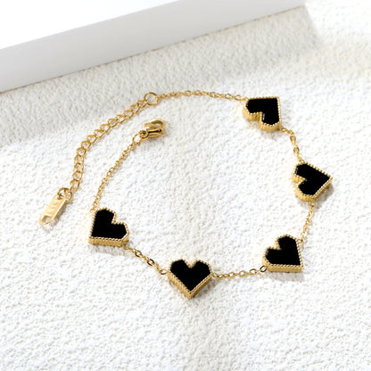 ZANORA - Black Heart Bracelet