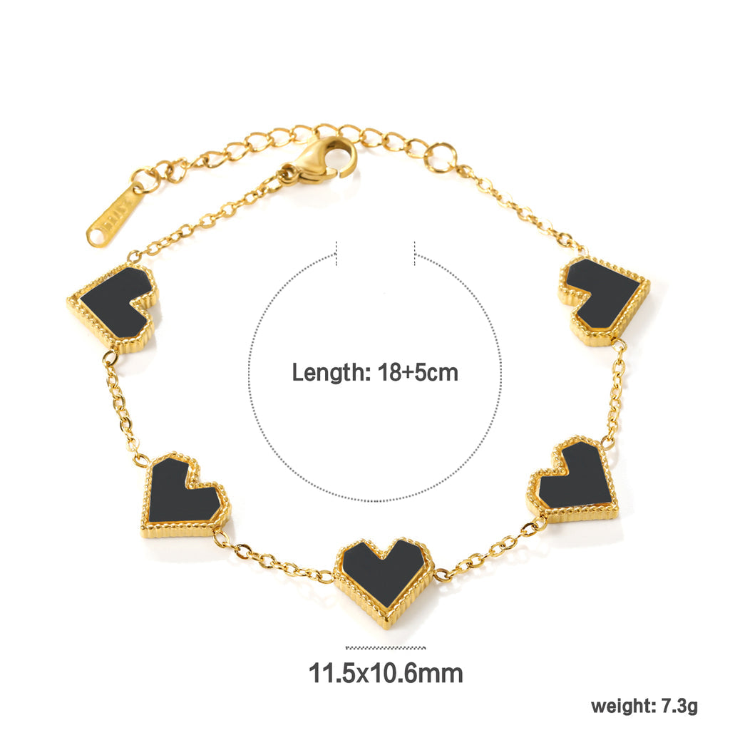 ZANORA - Black Heart Bracelet