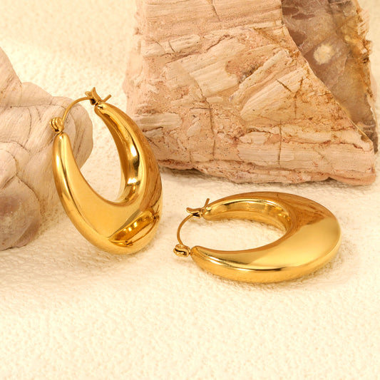 ZANORA  - Crescent Hollow Moon Earring