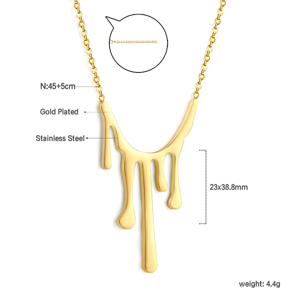 ZANORA - Drop Wax Pendant Necklace