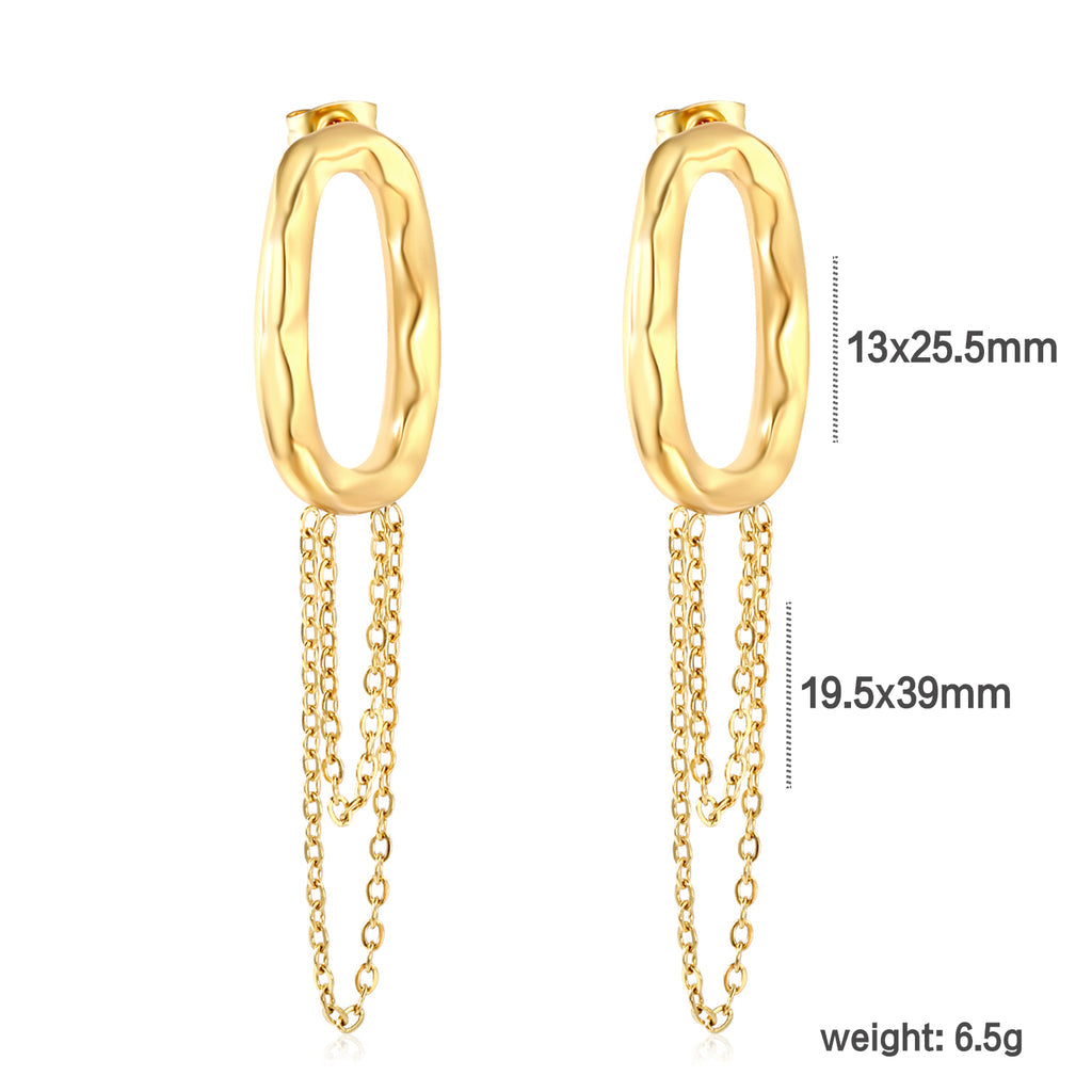 ZANORA  - Oval Hoop Earring
